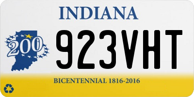 IN license plate 923VHT