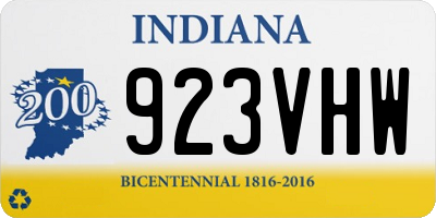 IN license plate 923VHW
