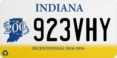 IN license plate 923VHY