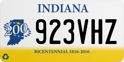 IN license plate 923VHZ