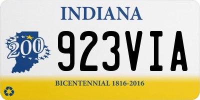 IN license plate 923VIA