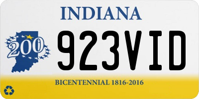 IN license plate 923VID
