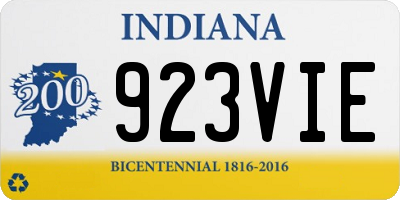 IN license plate 923VIE