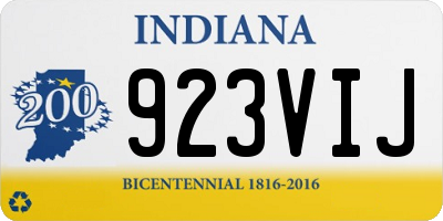 IN license plate 923VIJ