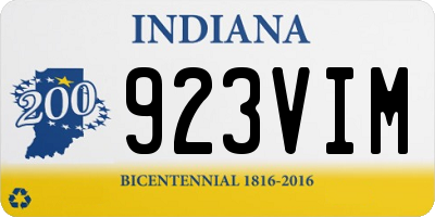 IN license plate 923VIM