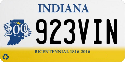IN license plate 923VIN