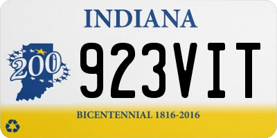 IN license plate 923VIT
