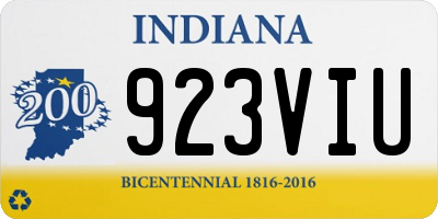 IN license plate 923VIU