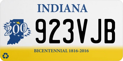 IN license plate 923VJB