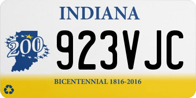 IN license plate 923VJC