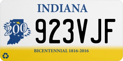 IN license plate 923VJF