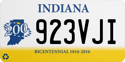 IN license plate 923VJI