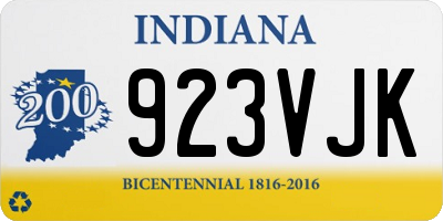 IN license plate 923VJK