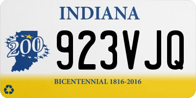 IN license plate 923VJQ