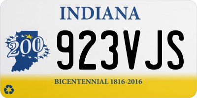 IN license plate 923VJS