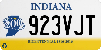 IN license plate 923VJT