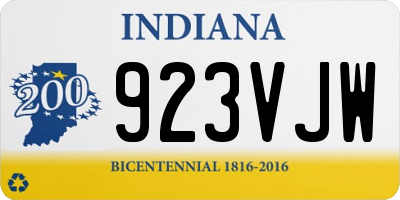 IN license plate 923VJW