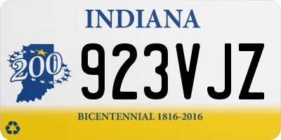 IN license plate 923VJZ