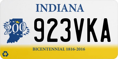 IN license plate 923VKA