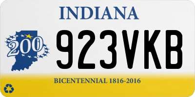 IN license plate 923VKB