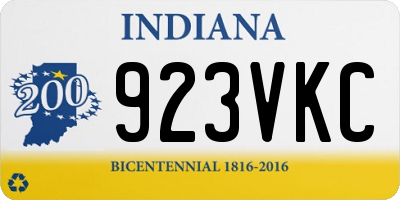 IN license plate 923VKC