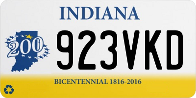 IN license plate 923VKD