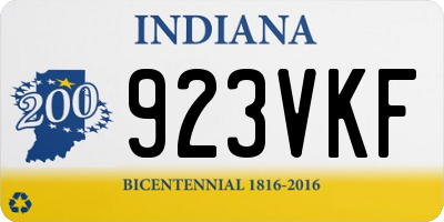 IN license plate 923VKF