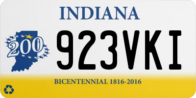 IN license plate 923VKI