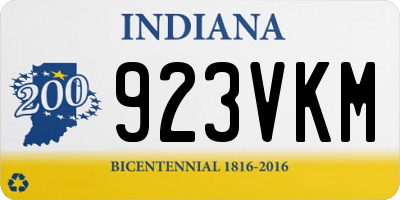 IN license plate 923VKM