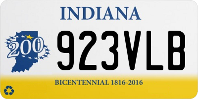 IN license plate 923VLB