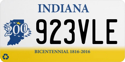 IN license plate 923VLE