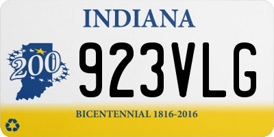 IN license plate 923VLG