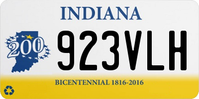 IN license plate 923VLH