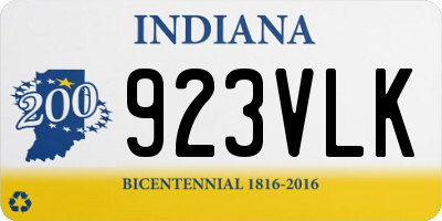 IN license plate 923VLK