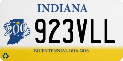 IN license plate 923VLL