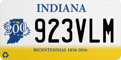 IN license plate 923VLM