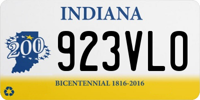 IN license plate 923VLO