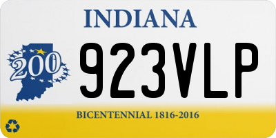 IN license plate 923VLP
