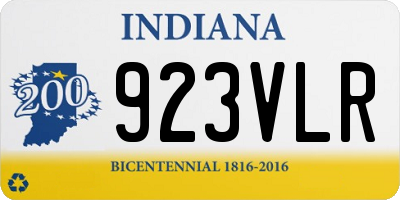 IN license plate 923VLR