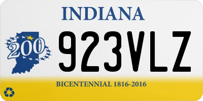IN license plate 923VLZ