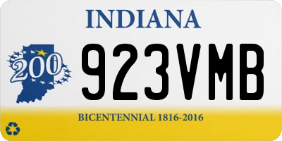 IN license plate 923VMB