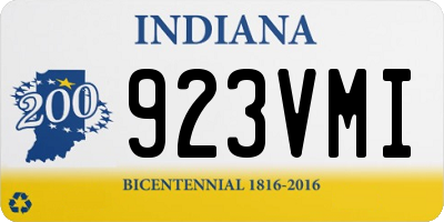 IN license plate 923VMI