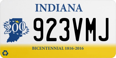 IN license plate 923VMJ