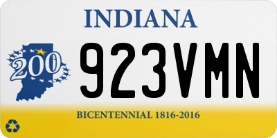 IN license plate 923VMN