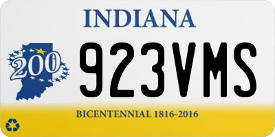 IN license plate 923VMS