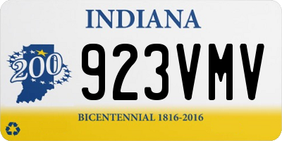 IN license plate 923VMV