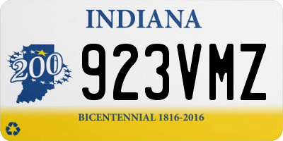 IN license plate 923VMZ