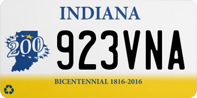 IN license plate 923VNA