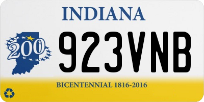 IN license plate 923VNB