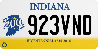 IN license plate 923VND